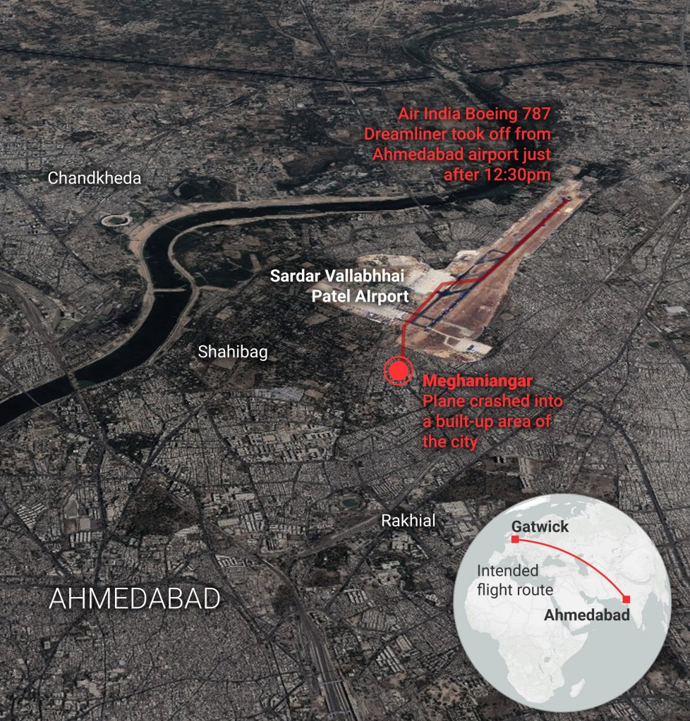 Everything we know about the Air India AI171 Ahmedabad to London plane