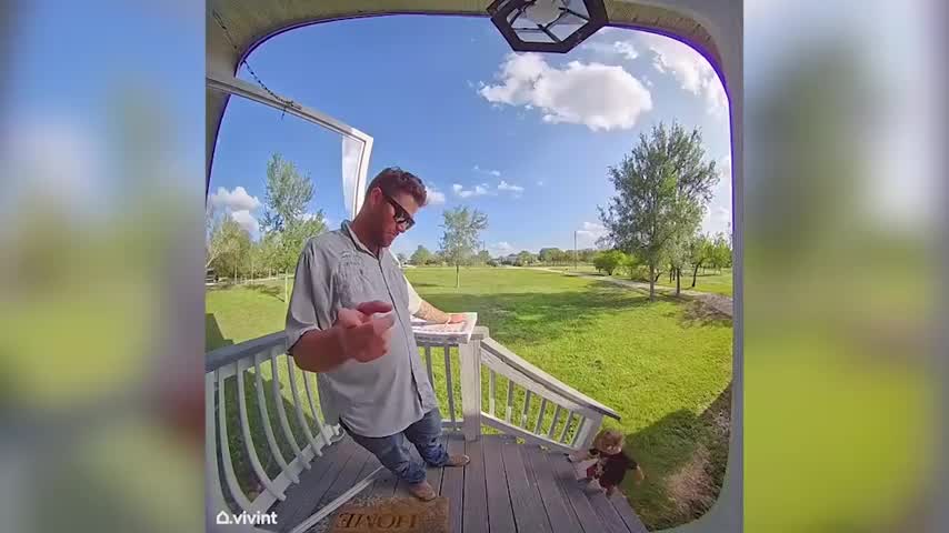 Dad Slips Up While Talking To Son And Doorbell Cam Captured Every Word