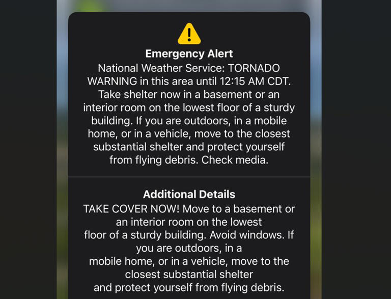NWS sent 'TAKE COVER NOW' alert amid tornado warning in San Antonio