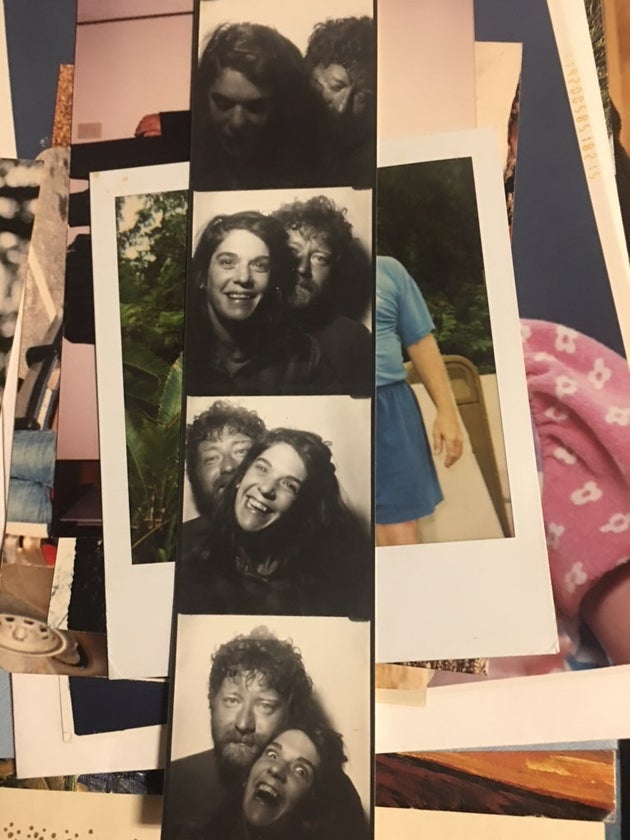 Photo booth images of the author's parents shortly after they met.