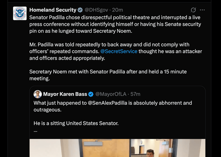 'Liars!' DHS caught making false claims about senator after manhandling