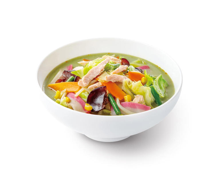 緑の野菜たっぷり食べるスープ