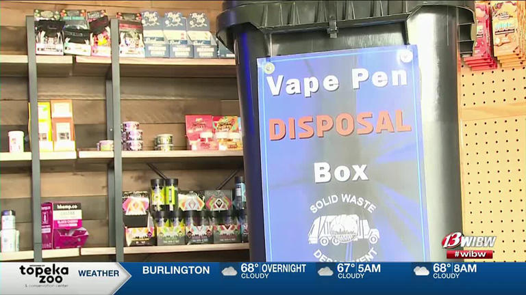 Topeka store owner and SNCO Solid Waste partner to promote safe vape  disposal