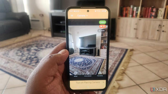 Alfred Security Camera on a Galaxy phone