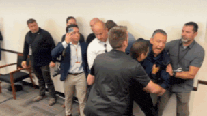 Watch: Senator Alex Padilla forcibly removed, handcuffed at Kristi Noem