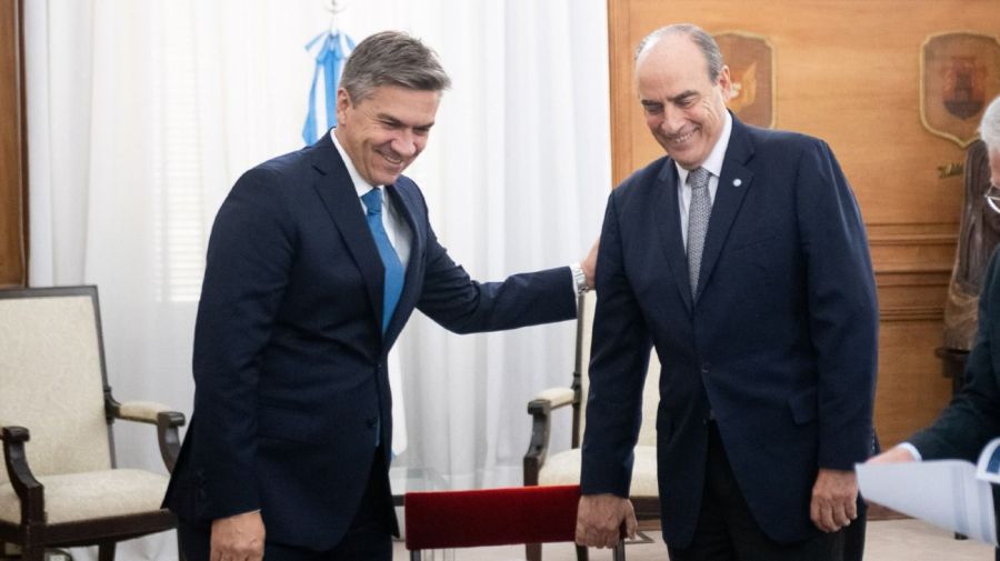 El gobernador de Chaco, Leandro Zdero, y el jefe de Gabinete, Guillermo Francos