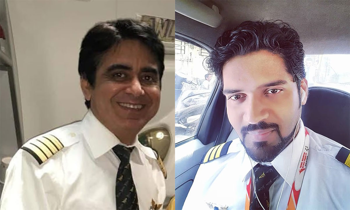 Cơ trưởng Sumeet Sabharwal và cơ phó Clive Kundar điều khiển chiếc máy bay định mệnh. Ảnh: Mail