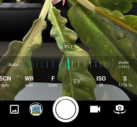 a screenshot of the procam x lite app controls
