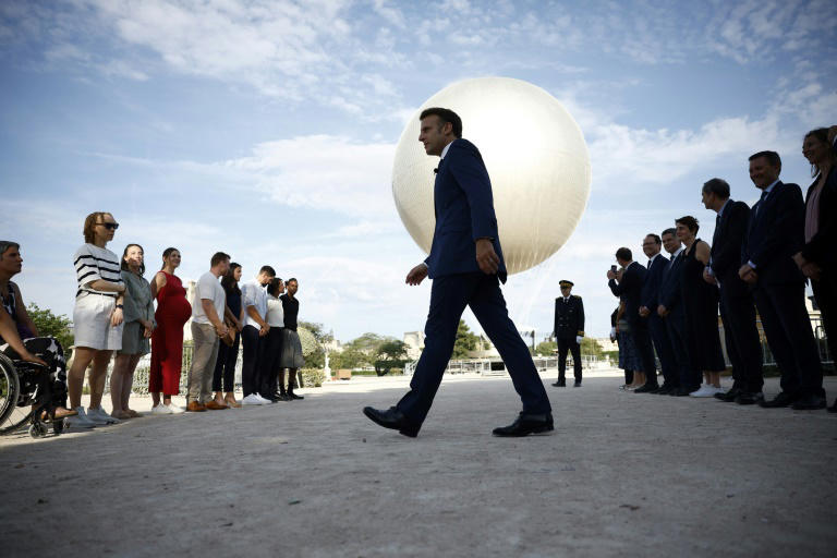 Reinvented olympic balloon makes paris comeback