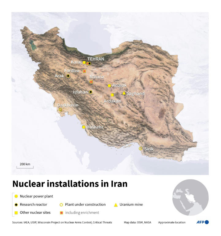 Instalaciones nucleares en Irán