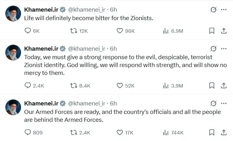 Israel-Iran War: Khamenei warns 'armed forces are ready,' calls ...