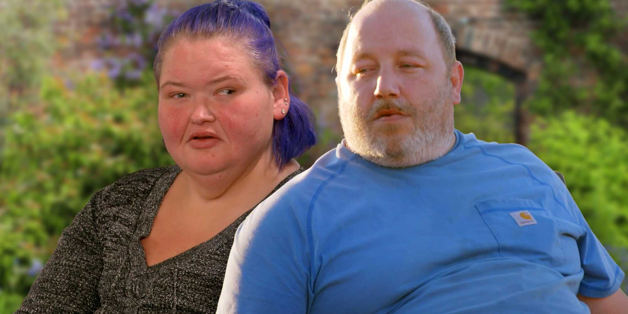 Amy Slaton with purple hair and Michael Halterman from 1000-lb Sisters