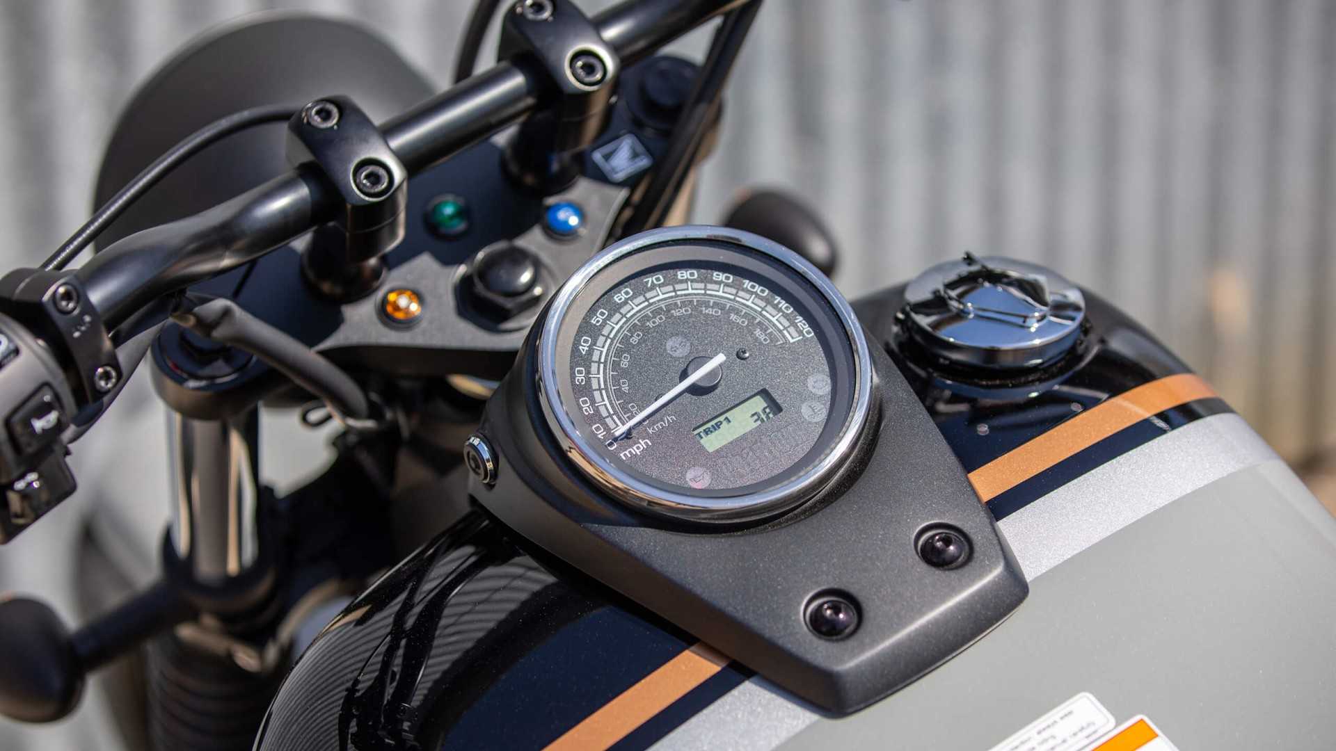 2025 Honda Shadow Phantom instrument cluster close-up shot