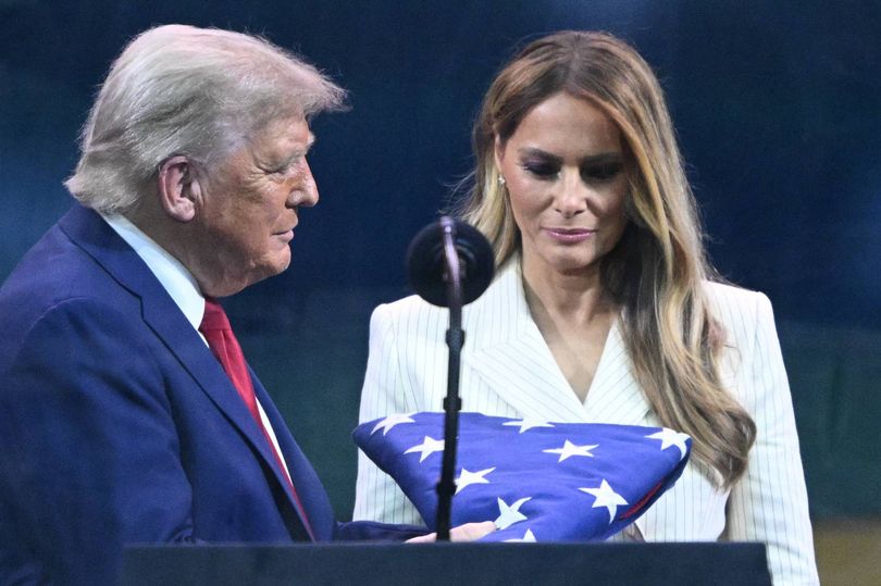 Melania Trump caught in 'awkward' moment on stage after Donald's