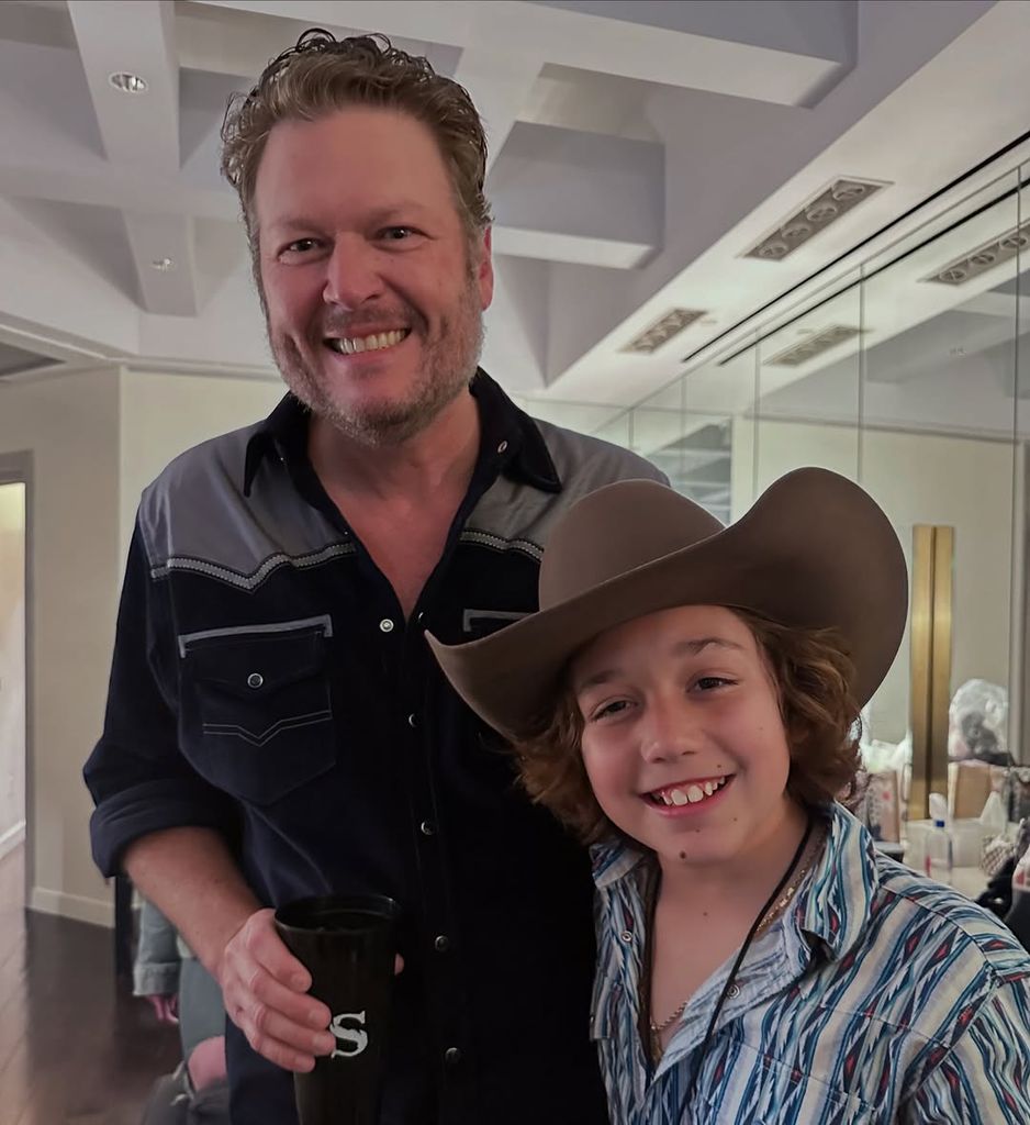 Gwen Stefani's middle son is his stepdad Blake Shelton's blonde twin in grown-up new photo