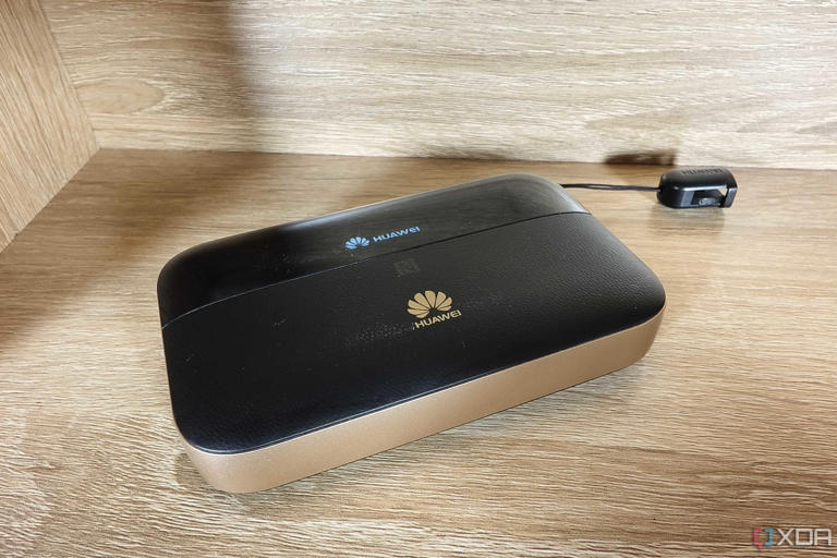 a mobile router on a table