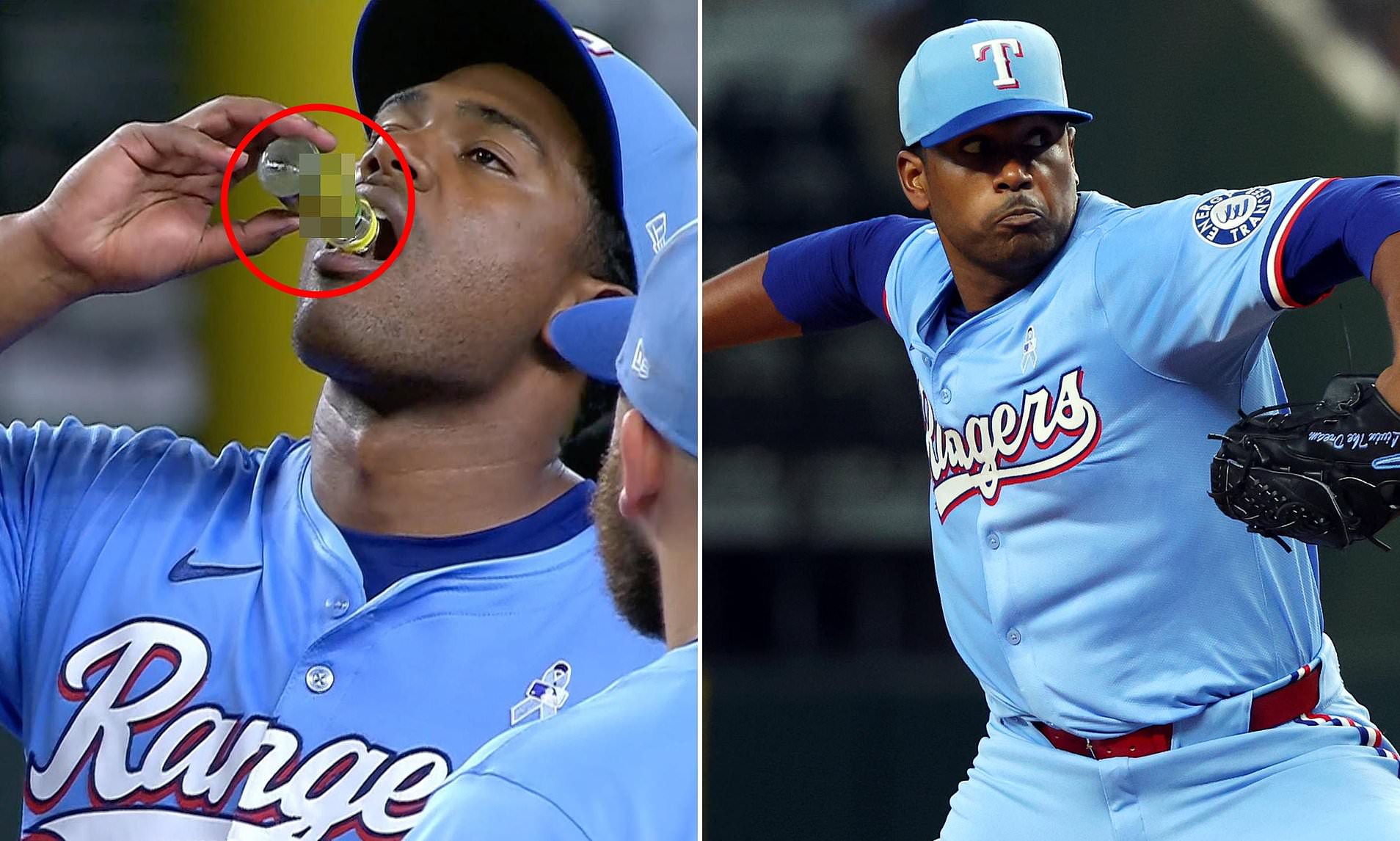 Texas Rangers pitcher Kumar Rocker drinks bizarre shot mid-game: 'Yuck'