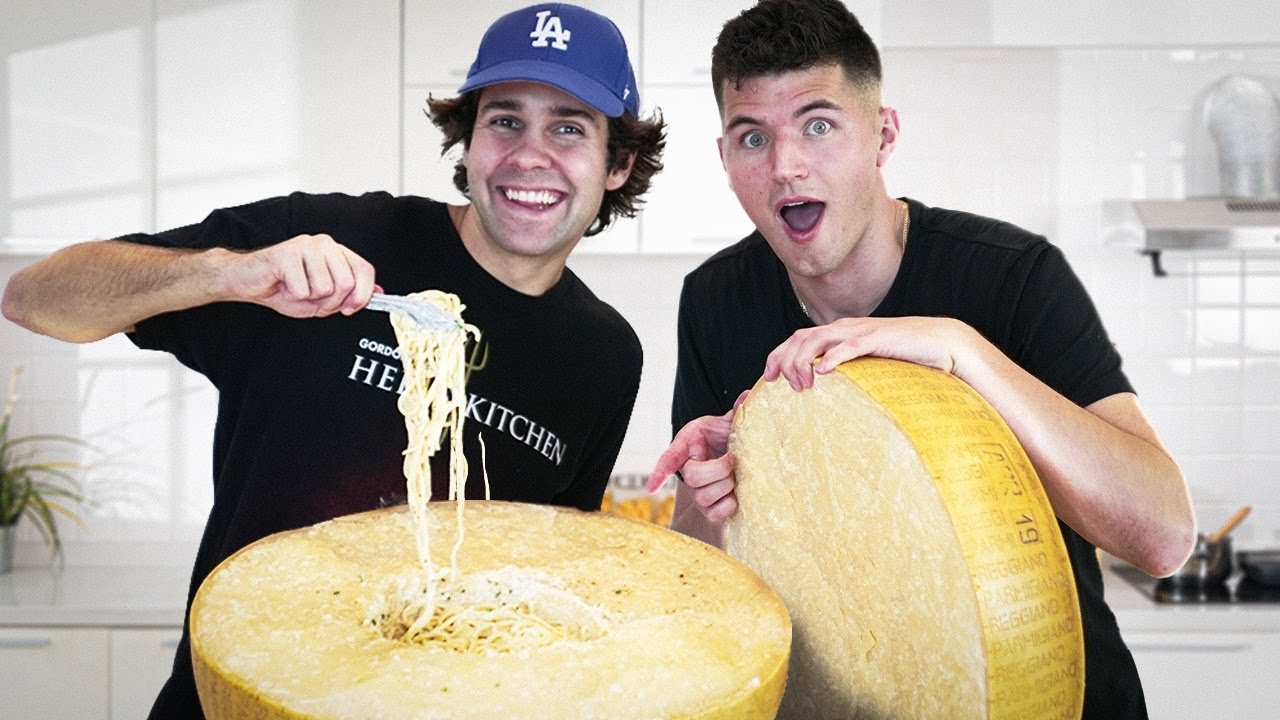 I Surprised David Dobrik With a Giant Parmesan Cheese Wheel