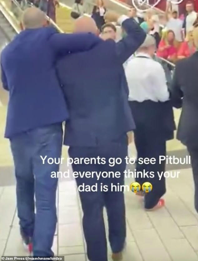 Hilarious moment father is mobbed by screaming fans after being ...