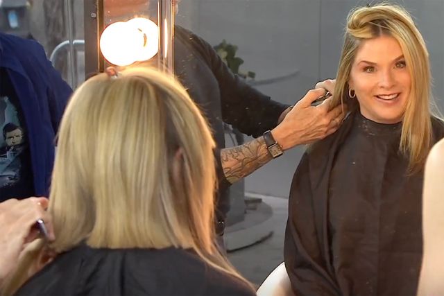 NBC Jenna Bush Hager getting a bob haircut on the 'Today' show.