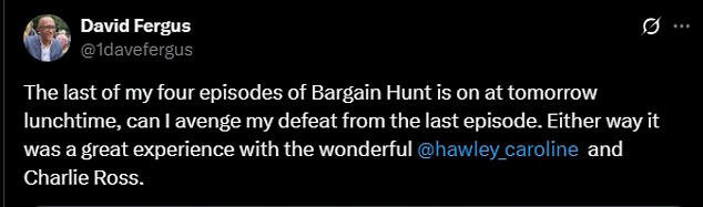 Bargain Hunt host announces his 'last episode' has already aired in ...