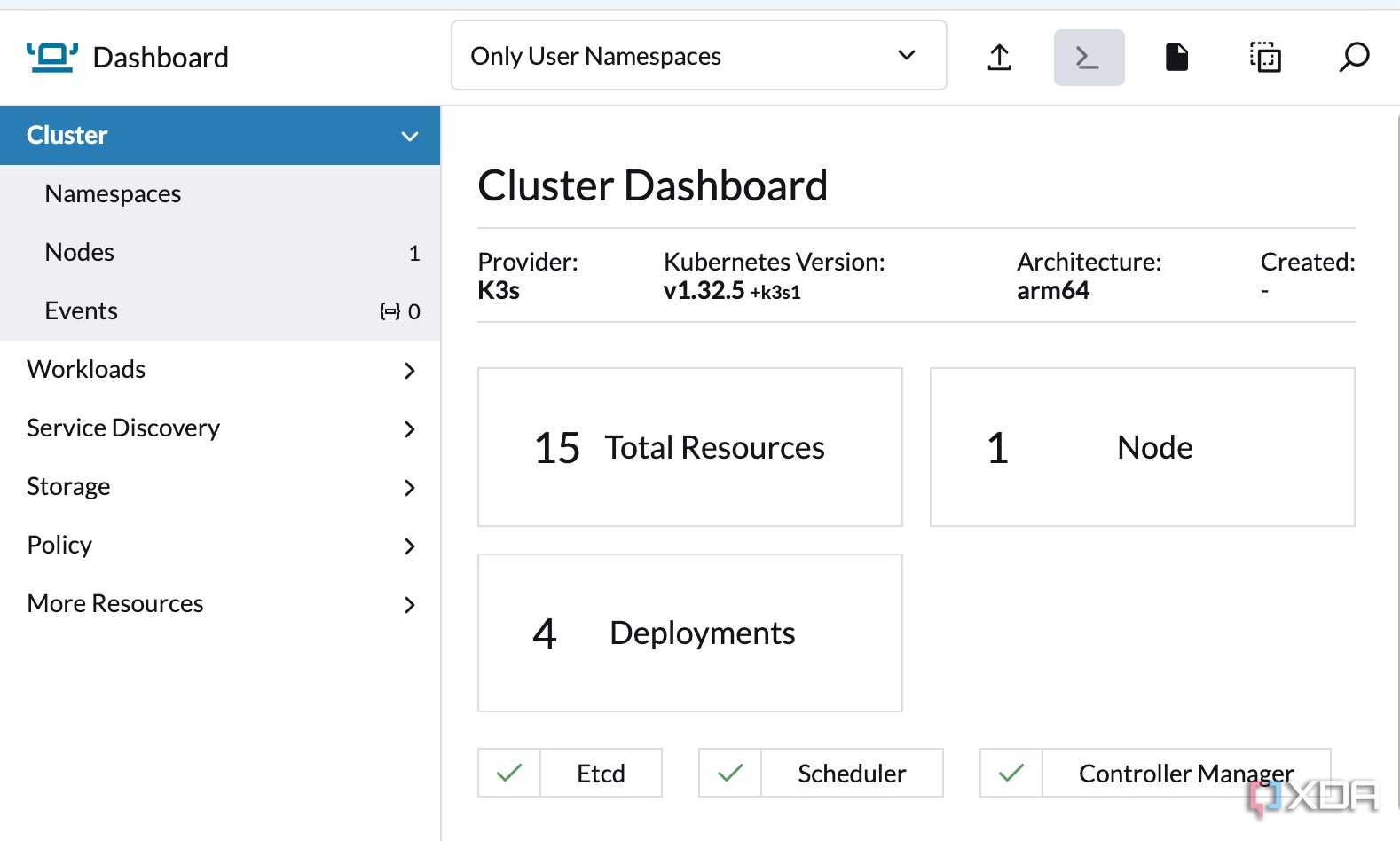 Rancher desktop dashboard