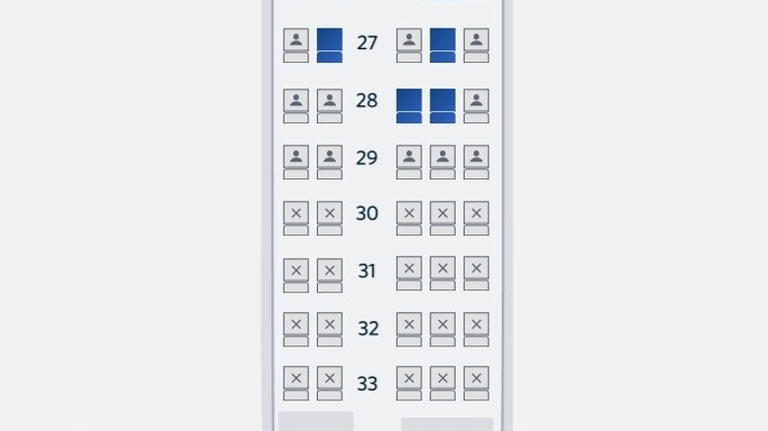 What Does The 'X' Mean On Delta's Seating Map?