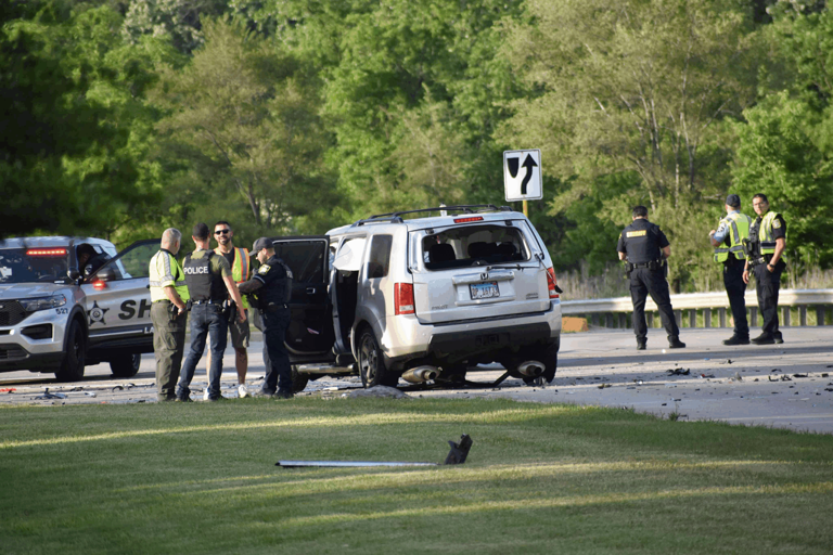 Pickup truck leads police on pursuit that ended in fiery multi vehicle