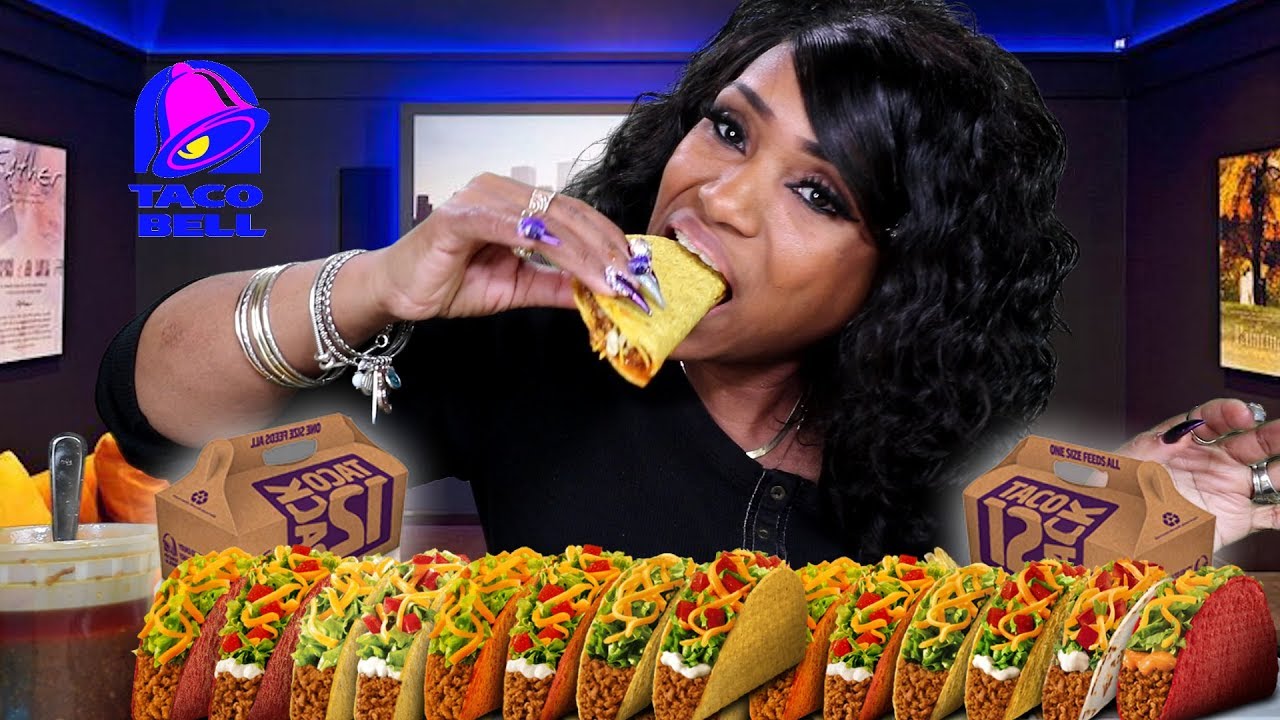 Taco Bell Mukbang With 12 Crunchy Tacos And Custom Sauce