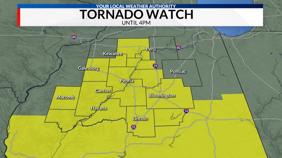 Tornado Watch issued for Central Illinois