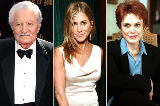 Matt Winkelmeyer/Getty; Michael Kovac/Getty; Paul Harris/Online USA John Aniston, Jennifer Aniston, Nancy Dow.