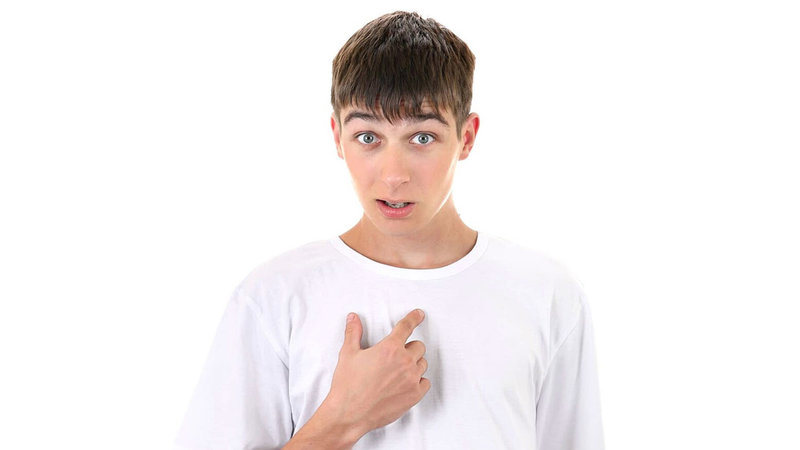 What's The 'Guy Pointing At Himself' Meme? The Stock Photo Turned Into A  TikTok Meme Explained