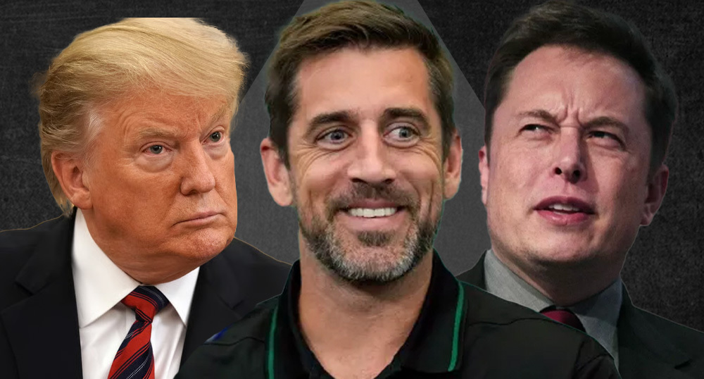 Aaron Rodgers news trumped by Elon Musk and Donald Trump