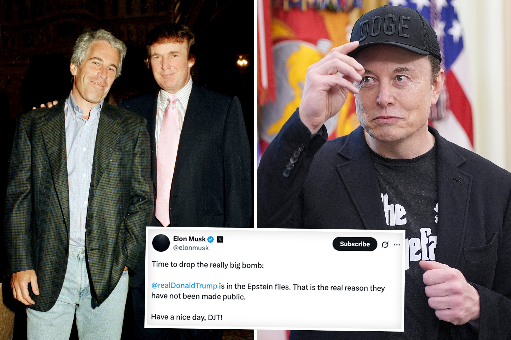 Elon Musk drops ‘really big bomb,’ accuses Trump of being in Epstein ...