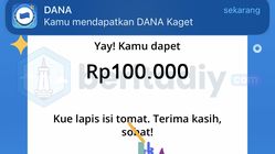Selamat! Dana Kaget 100 Ribu Cair Hari Ini, 26 Agustus 2025 ke Dompet Elektronik