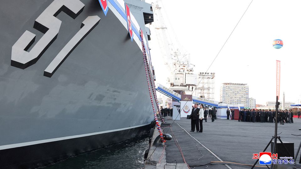 North Korea refloats destroyer that capsized during launch, surprising naval analysts