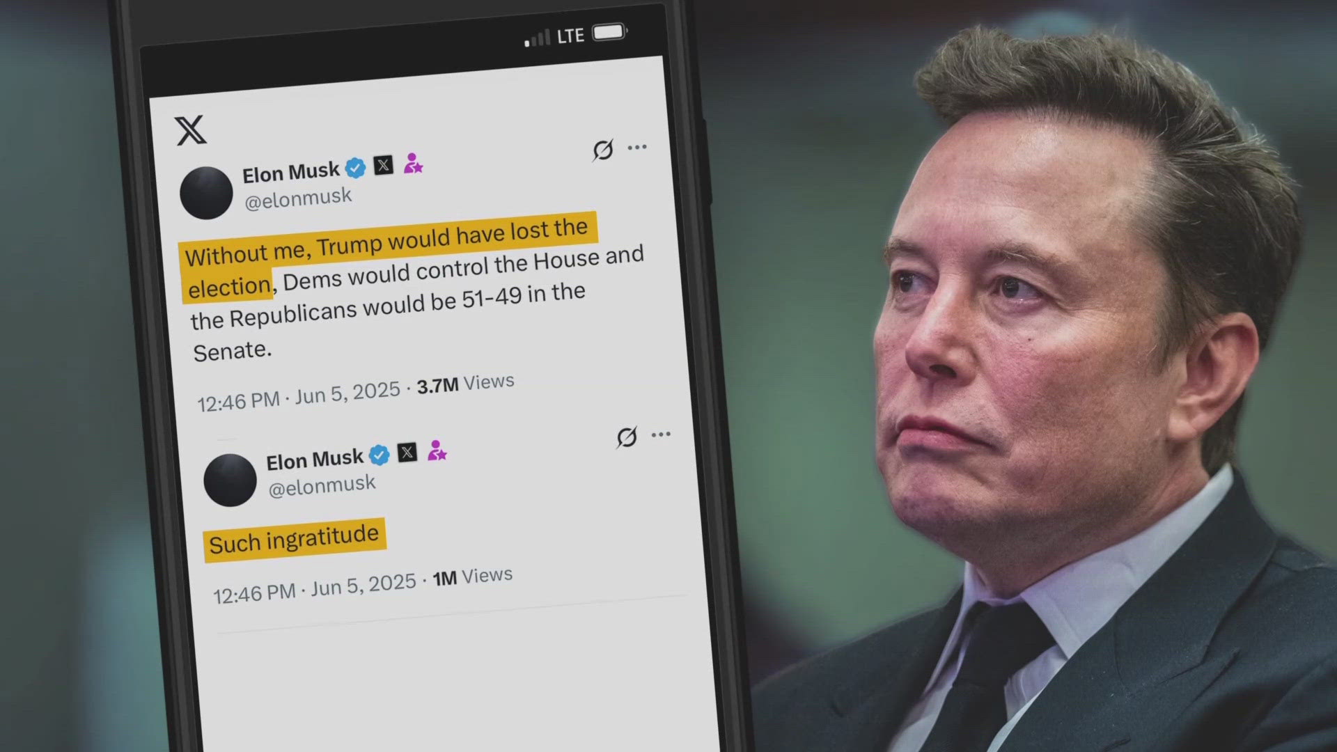 Feud between President Trump, Elon Musk escalates