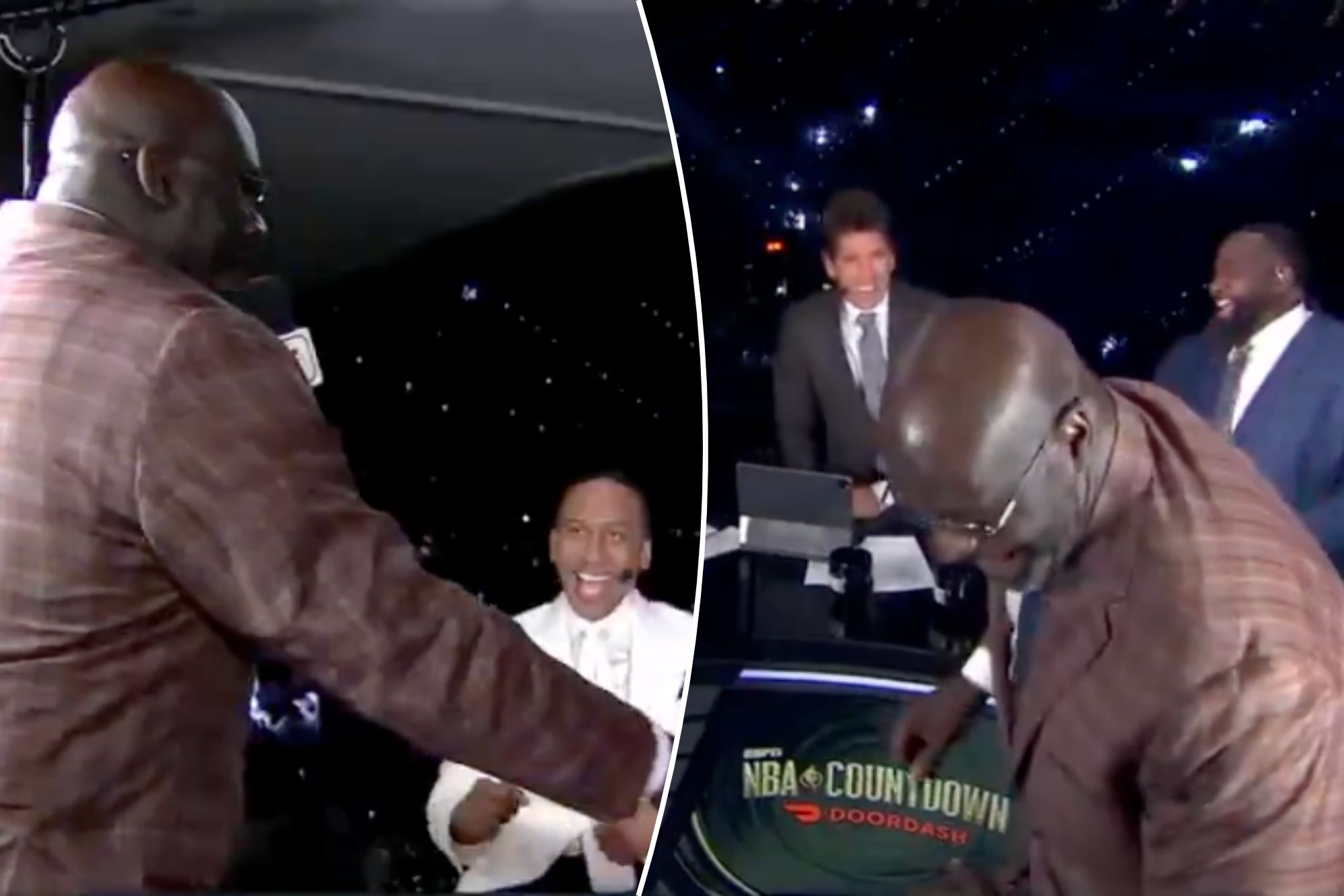 Shaq bombards ESPN’s ‘NBA Countdown’ set before NBA Finals Game 1