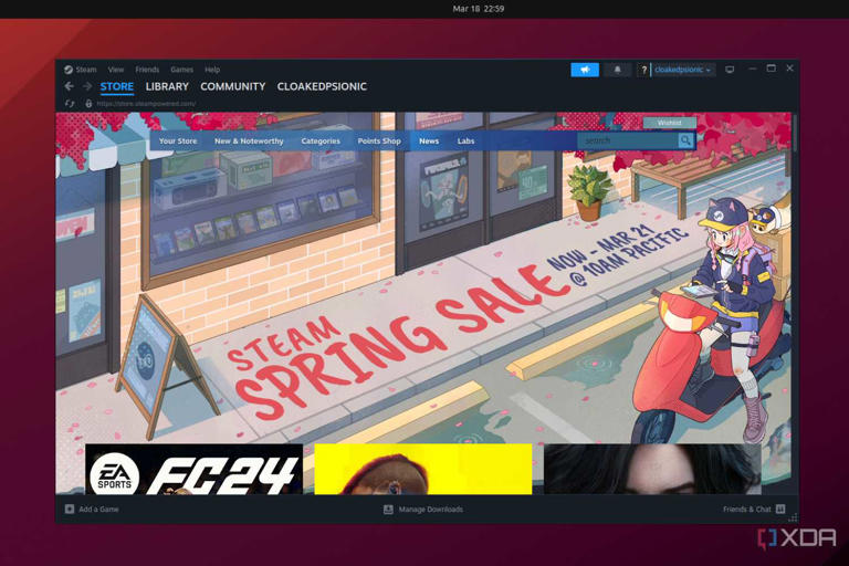 Steam running on a Raspberry Pi 5