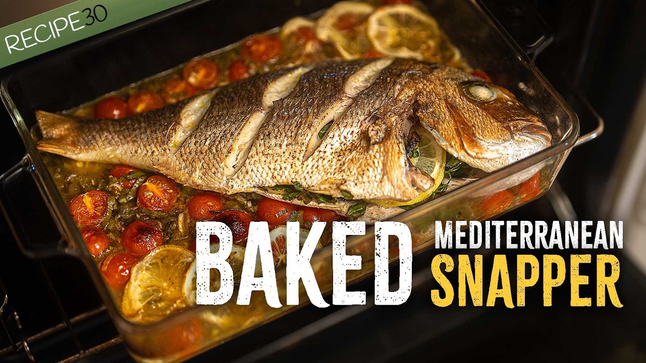 Whole snapper bliss with garlic