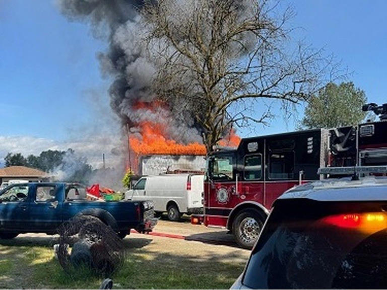 Langley RCMP respond to #39 call for service #39 find barn ablaze