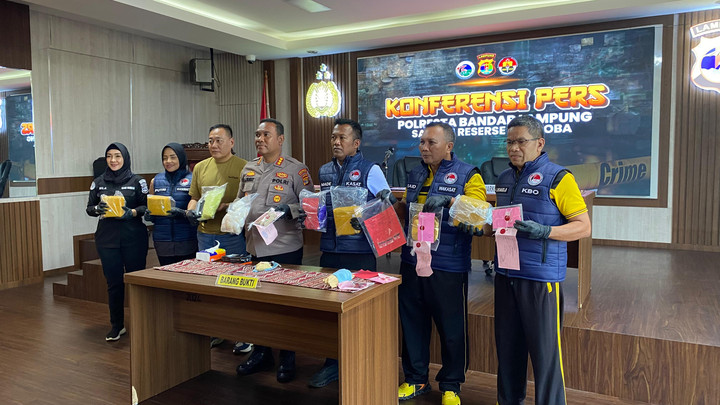 Barang bukti narkoba yang berhasil diamankan. | Foto: Sinta Yuliana/Lampung Geh