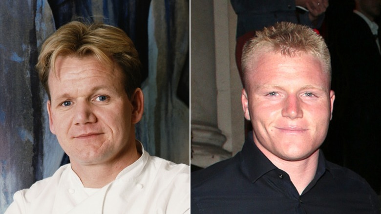 Split image of a young Gordon Ramsay and Jack Ramsay