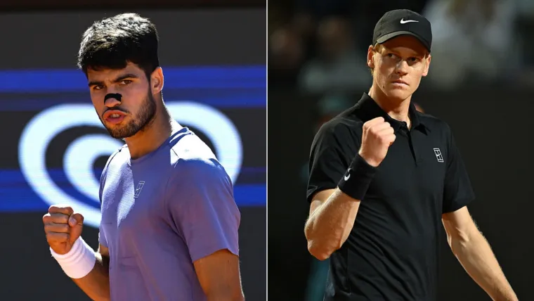 JANNIK SINNER VS CARLOS ALCARAZ SCORE RESULT HIGHLIGHTS AS SPANIARD visual data 3