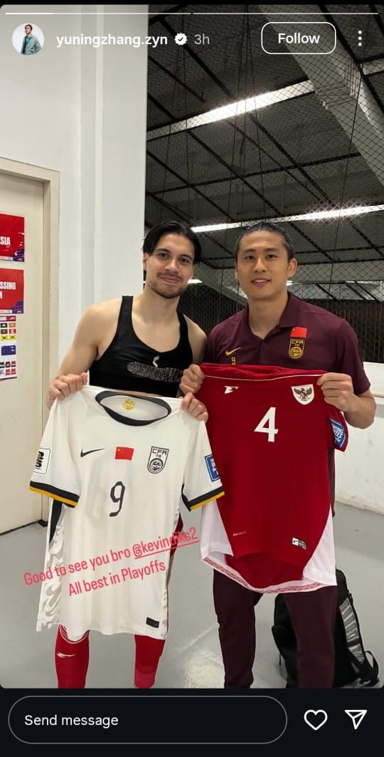 Striker China Gembira Bisa Menukar Jersey dengan Kevin Diks, Berharap Tim Nasional Indonesia Lolos ke Piala Dunia 2026