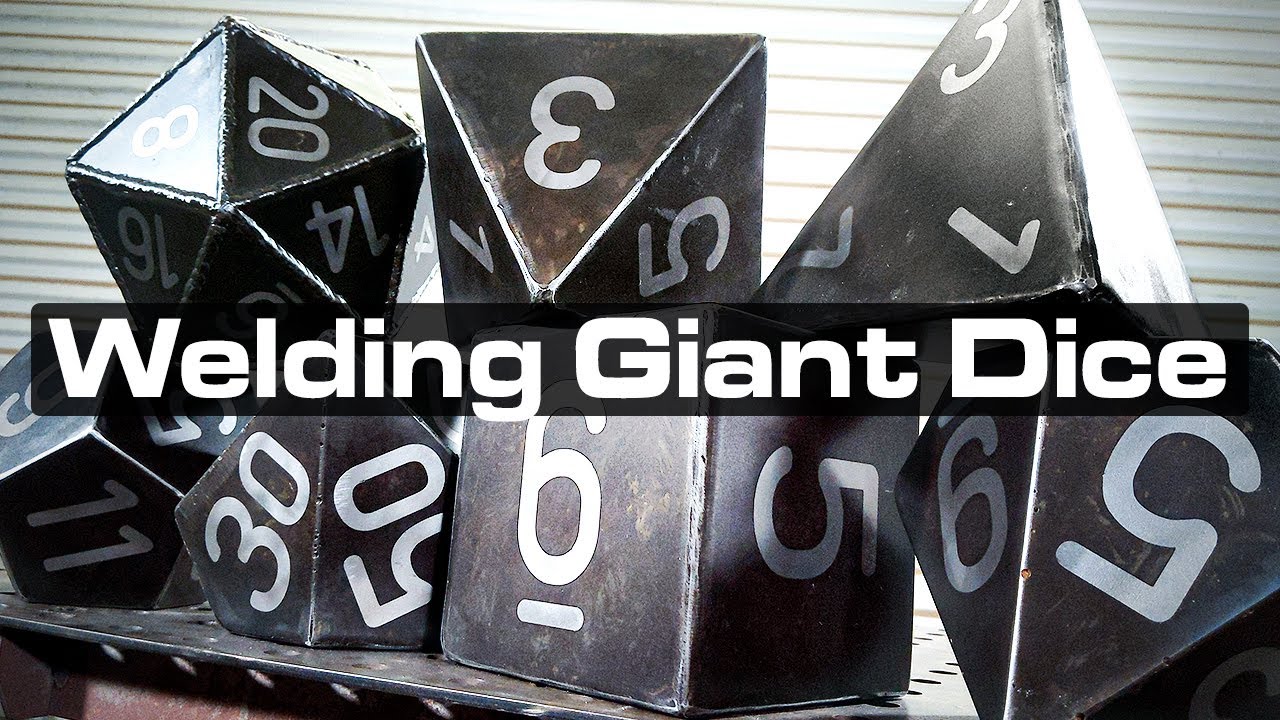 Creating huge polyhedral dice: A welding project