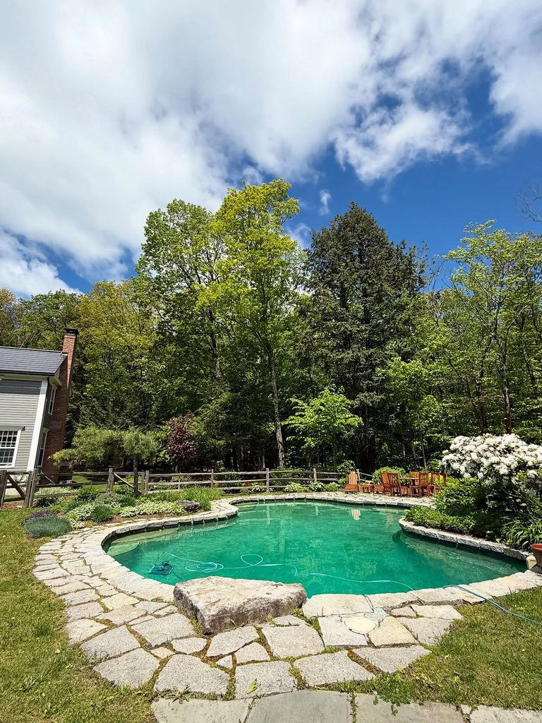 Al's pool is picturesque