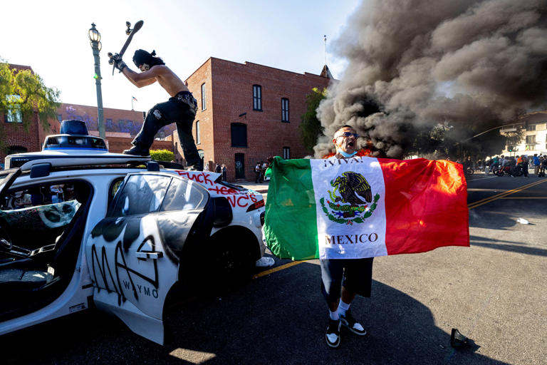 ICE raids in Los Angeles led to a weekend of angry protests and clashes with police. / Jill Connelly / Jill Connelly/Reuters