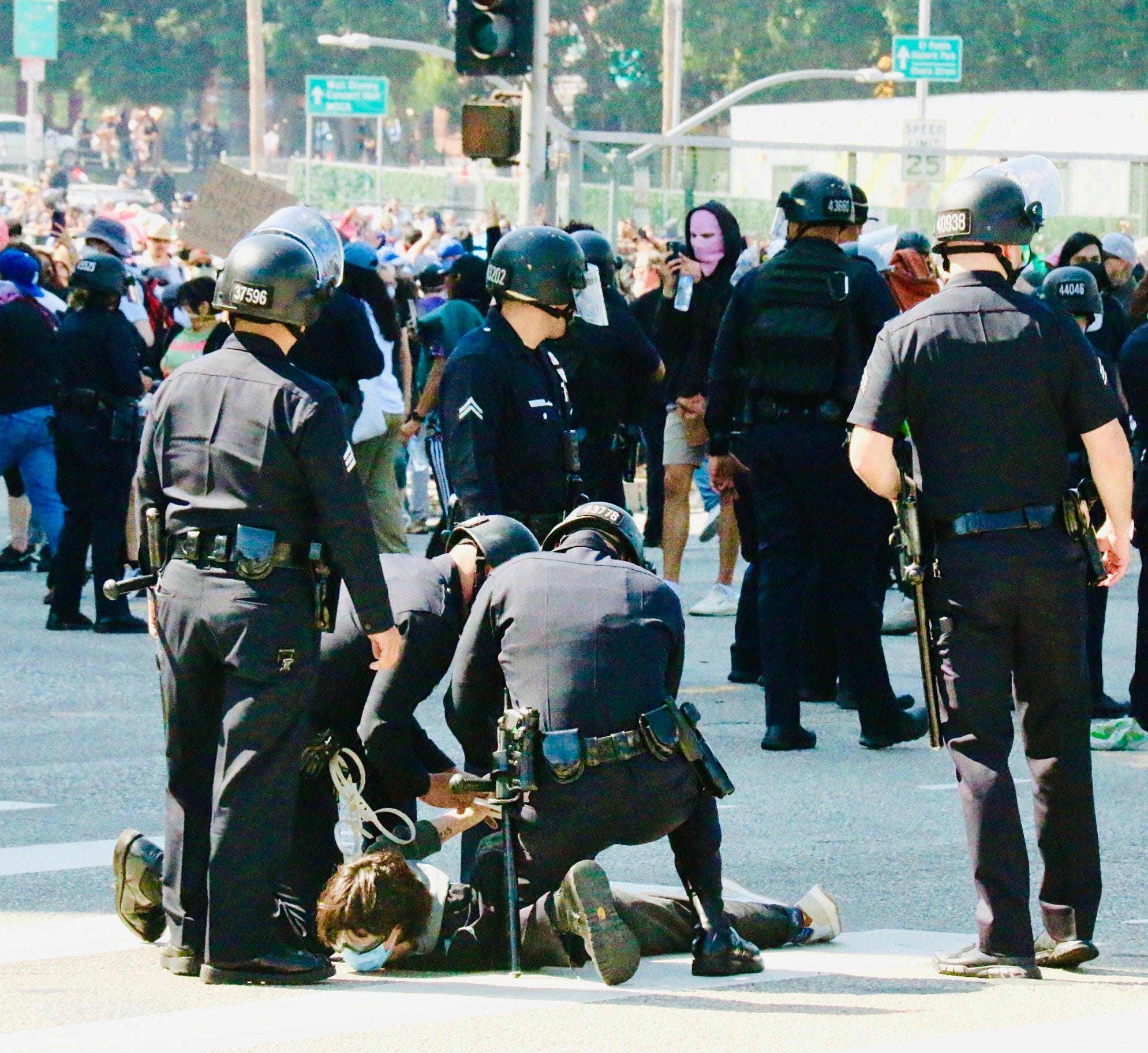 KNX News reporter recounts being shot by rubber bullet during L.A. protest