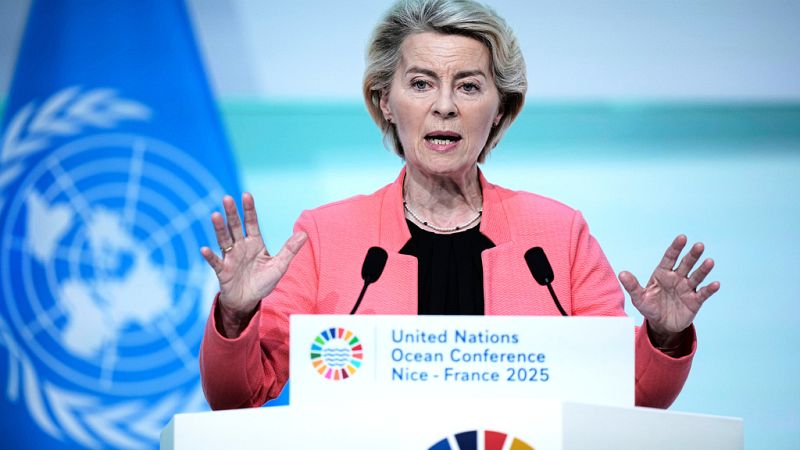 EU Commission President Ursula von der Leyen at the UN Ocean Conference in Nice, 9 June 2025